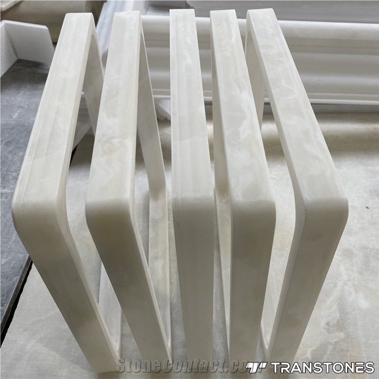 Customized Size Polished Artificial White Onyx Sheet
