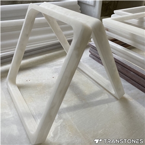 Customized Size Polished Artificial White Onyx Sheet