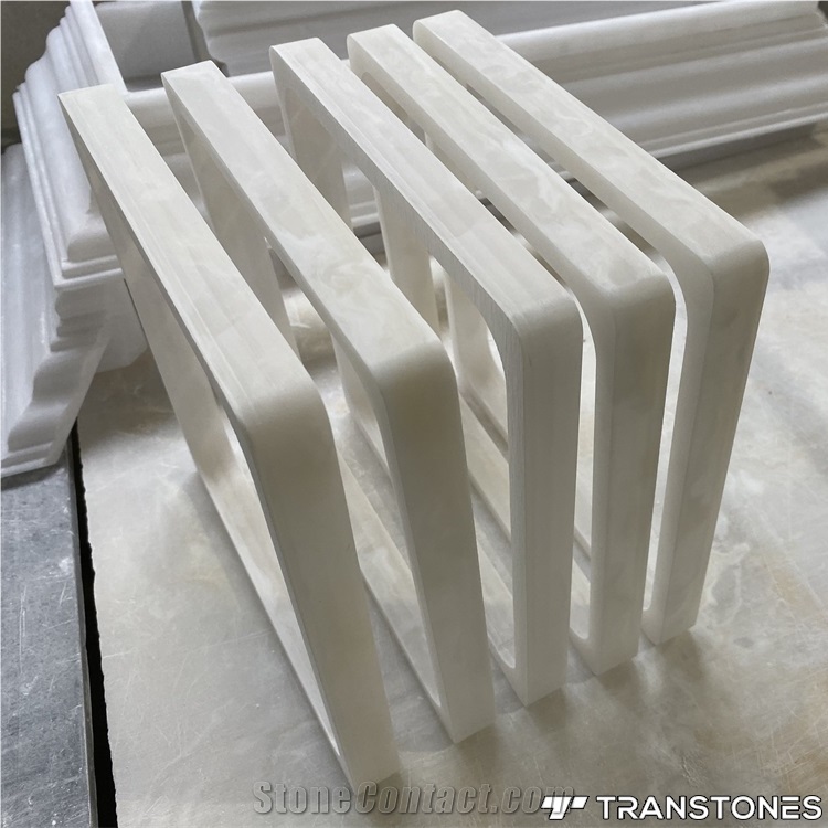Customized Size Polished Artificial White Onyx Sheet