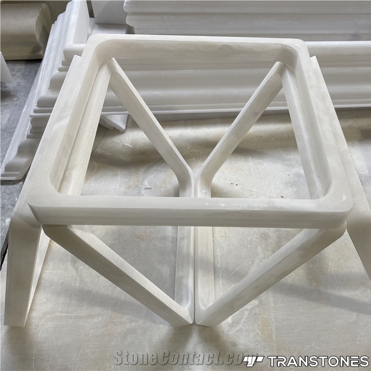 Customized Size Polished Artificial White Onyx Sheet