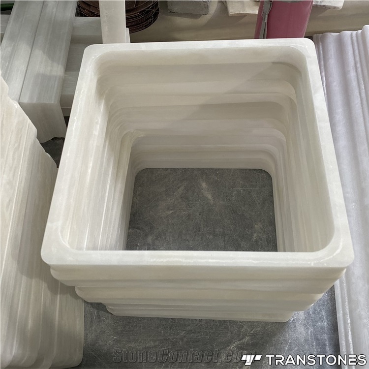 Customized Size Polished Artificial White Onyx Sheet