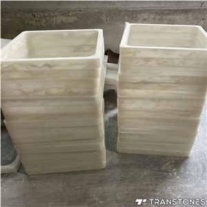 Customized Translucent White Onyx Building Stone