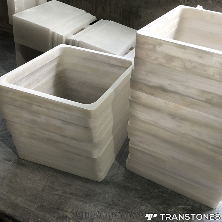 Customized Translucent White Onyx Building Stone