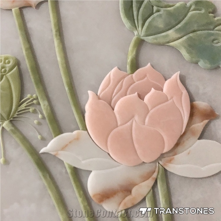 Decorated Translucent Pink Faux Onyx Sheet