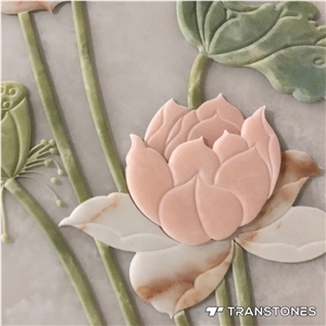 Decorated Translucent Pink Faux Onyx Sheet