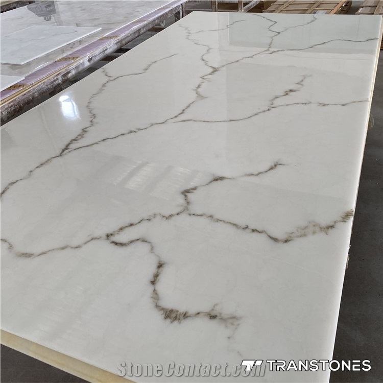 Guangzhou Price White Resin Onyx Customized Walls
