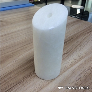 Honed Faux Alabaster Customize Column Design for Home