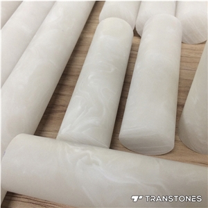 Honed Faux Alabaster Customize Column Design for Home