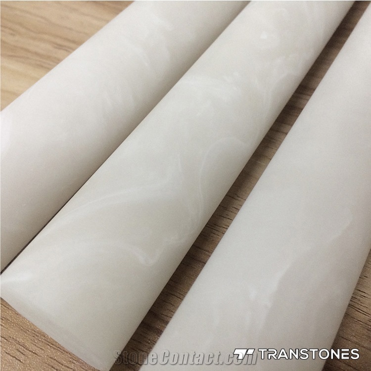 Honed Faux Alabaster Customize Column Design for Home