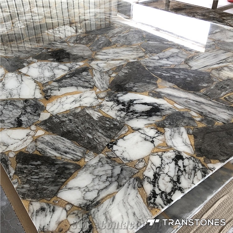 New Design Translucent Black Artificial Onyx Sheet