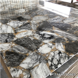 New Design Translucent Black Artificial Onyx Sheet