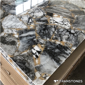 New Design Translucent Black Artificial Onyx Sheet