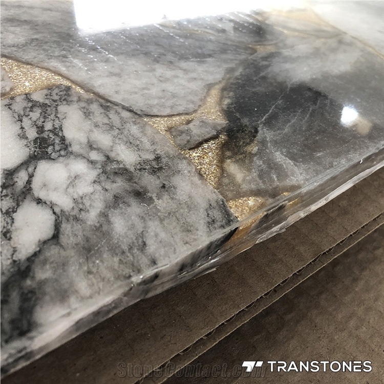 New Design Translucent Black Artificial Onyx Sheet