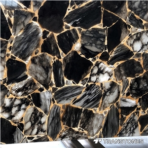 New Design Translucent Black Artificial Onyx Sheet