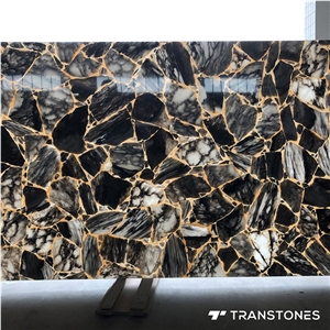 New Design Translucent Black Artificial Onyx Sheet