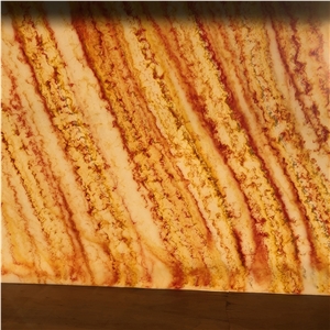 Orange Color Wholesale Alabaster Wall Panels