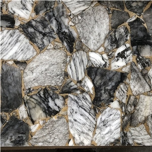 Polished Faux Onyx for Kitchen Wall