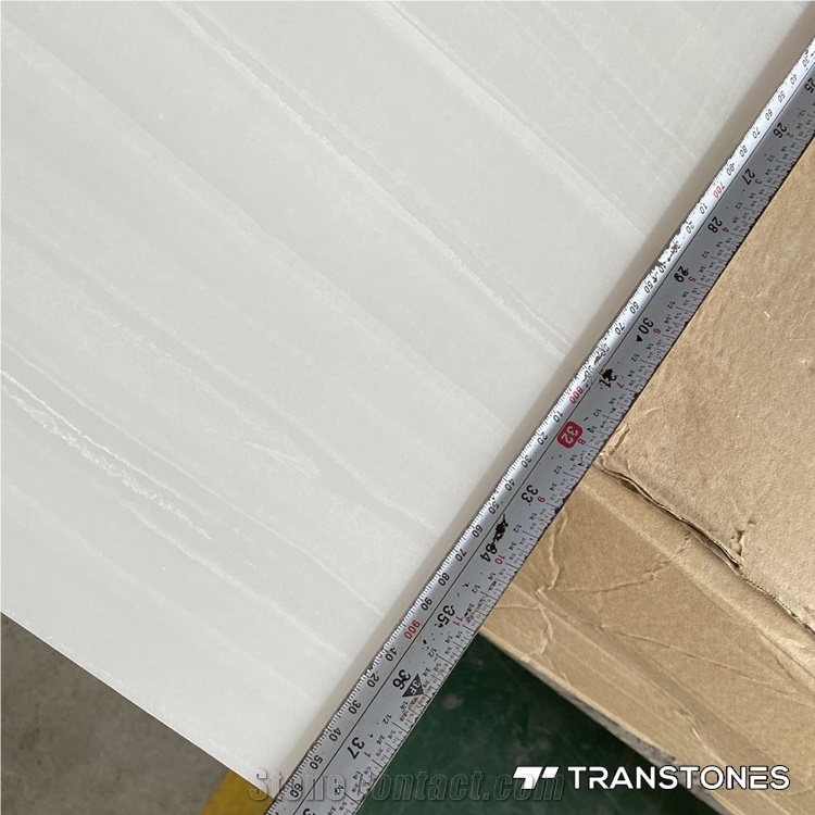 Translucent Book-Match White Onyx Wall Panel