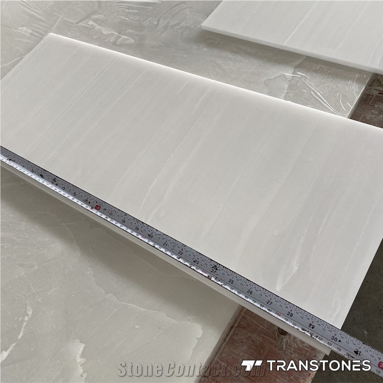 Translucent Book-Match White Onyx Wall Panel