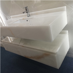 Translucent Faux Alabaster Vanity Top