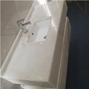 Translucent Faux Alabaster Vanity Top