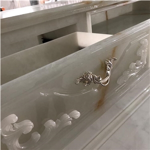 Translucent Faux Alabaster Vanity Top