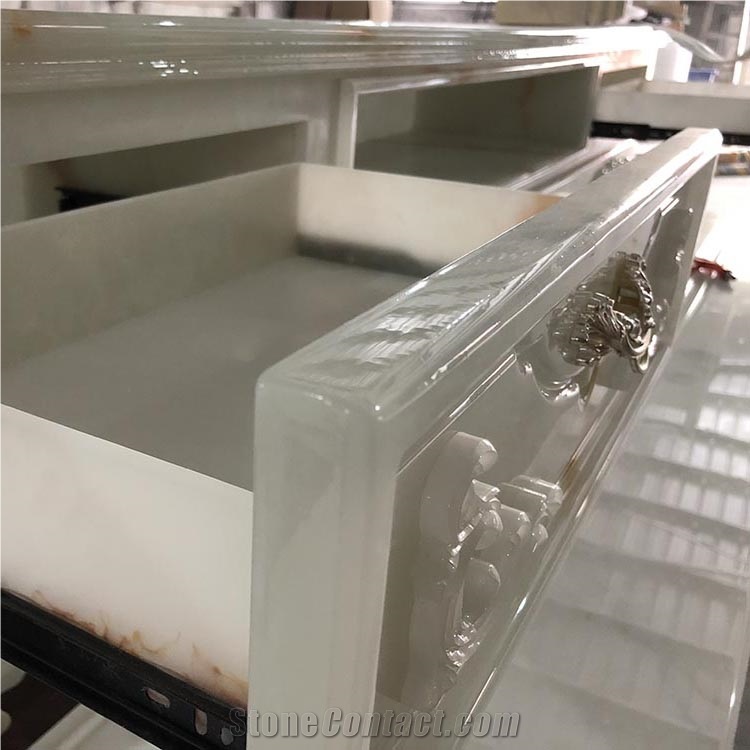 Translucent Faux Alabaster Vanity Top