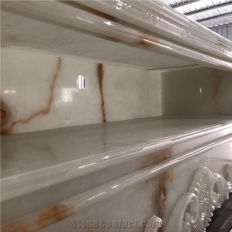 Translucent Faux Alabaster Vanity Top