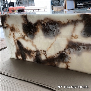 Translucent Polished Faux Alabaster Lighting Box