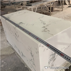 Translucent Polished White Faux Onyx Lighting Box