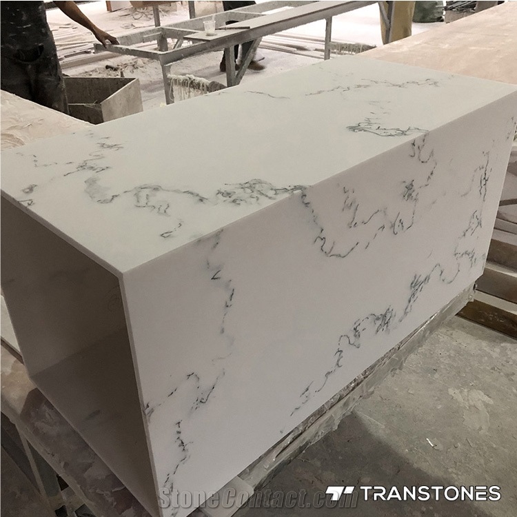 Translucent Polished White Faux Onyx Lighting Box