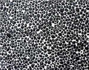 Black Crystal-4911 Glass Pebble Mosaic