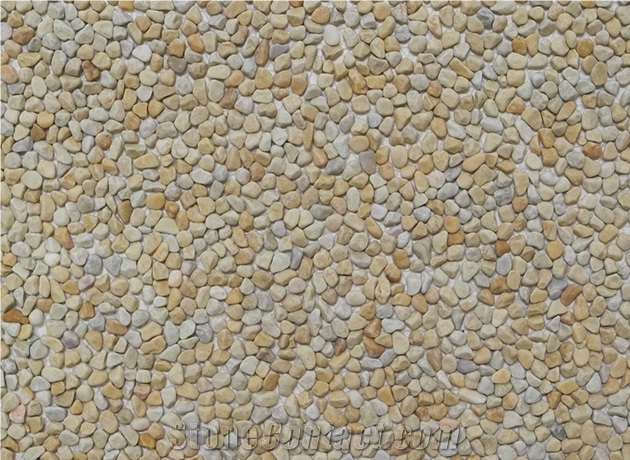 Cream Yellow Pebble Stone-4705