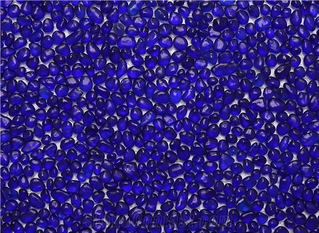 Dark Blue-4908 Glass Pebble Mosaic