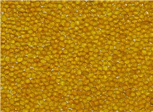 Deep Orange-4913 Glass Pebble Mosaic