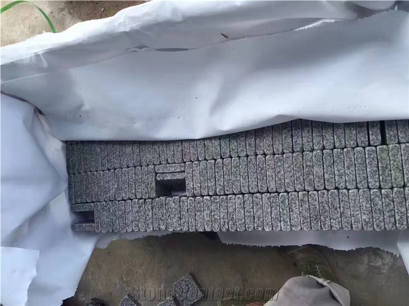 G603 New Bianco Crystal Grey Paving Cube Stone
