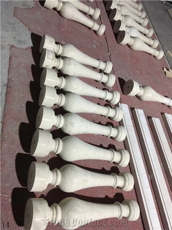 Anatolian Beige Marble Stair Baluster Balustrades