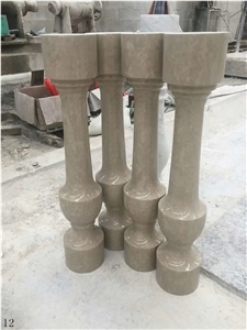 Bardiglio Carrara Grey Marble Stair Balustrade
