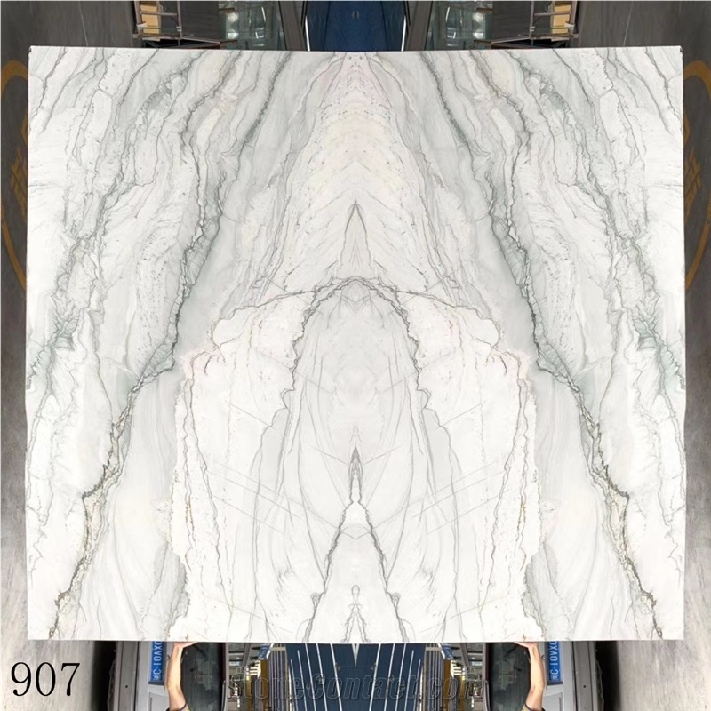 Brazil Calacatta Apuano Marble White Stone Slab