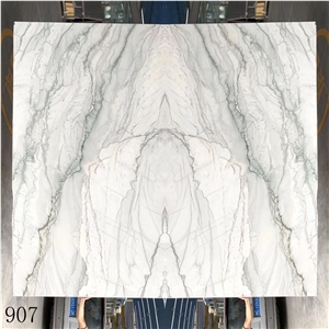 Brazil Calacatta Apuano Marble White Stone Slab