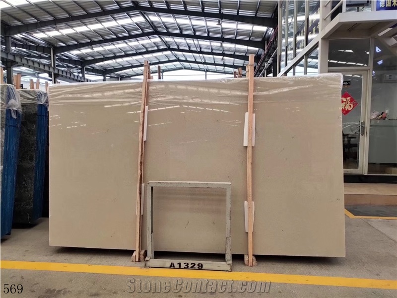Champagne Beige Limestone Stone Slab Wall Floor