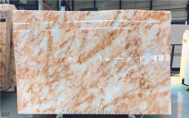 China Ambar Onyx Slab Wall Floor Tiles Vanity Use