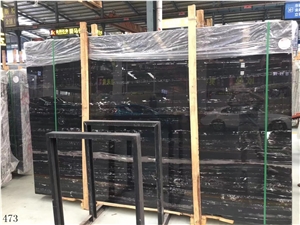 China Century Black Ice Marble Slab Walling Tiles