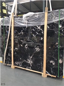 China Century Black Ice Marble Slab Walling Tiles