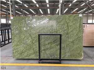 China Dandong Green Marble Slab Tiles Vanity Use