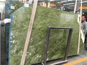 China Dandong Green Marble Slab Tiles Vanity Use