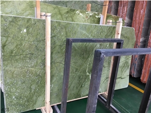 China Dandong Green Marble Slab Tiles Vanity Use