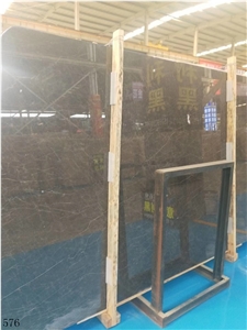 China Earl Grey Dark Marble Slab for Tile Wall Use