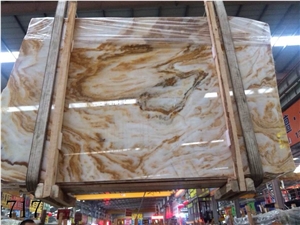 China Lingloing Jade Slab Tiles Wall Claddding