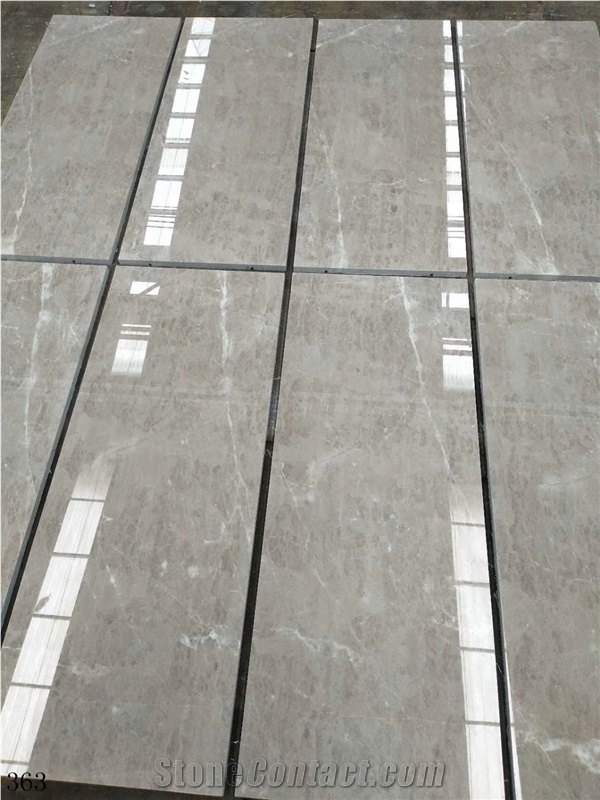 China Milano Light Grey Marble Slab Tiles Walling
